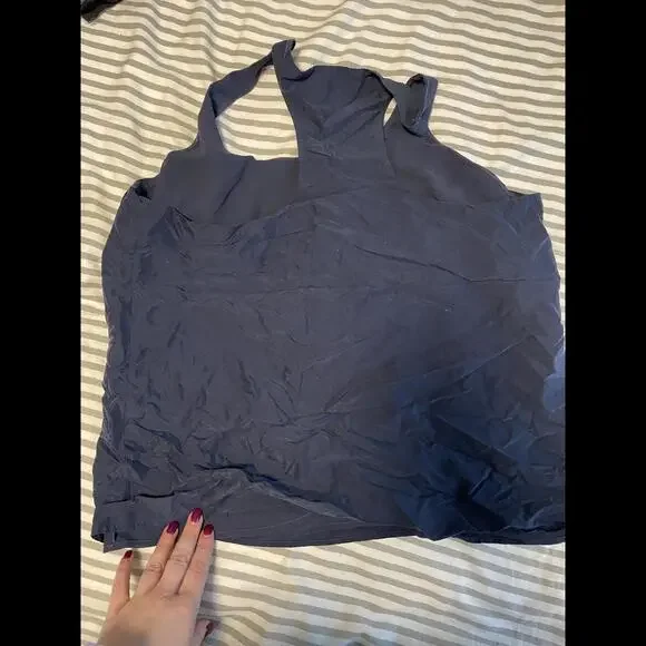 Express Women's Navy Blue Racerback Top - Large - Picture 3 of 4